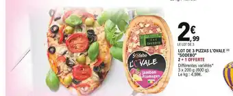 E.Leclerc Lot de 3 pizzas l'ovale offre