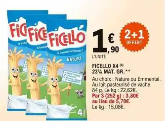 E.Leclerc Ficello x4 23% mat. gr. offre