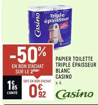 Petit Casino Casino papier toilette triple épaisseur blanc offre