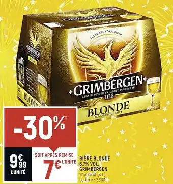 Petit Casino Grimbergen bière blonde 6,7% vol. offre