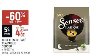 Petit Casino Senseo dosettes de café classique offre