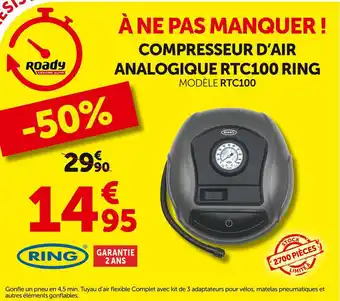 Ring compresseur d'air analogique rtc100