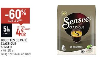 Senseo dosettes de café classique