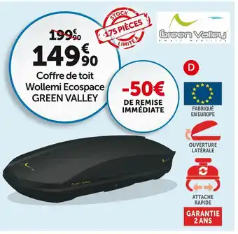 Roady Green valley coffre de toit wollemi ecospace offre