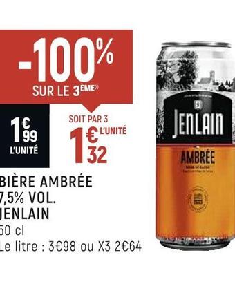 Spar Jenlain bière ambrée 7,5% vol. offre