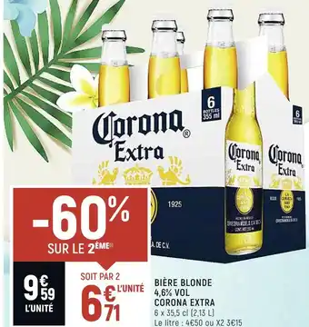 Spar Corona extra bière blonde 4,6% vol offre