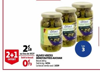 Auchan Olives vertes denoyautees auchan offre