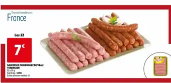 Auchan Saucisses ou merguez de veau tendriade offre