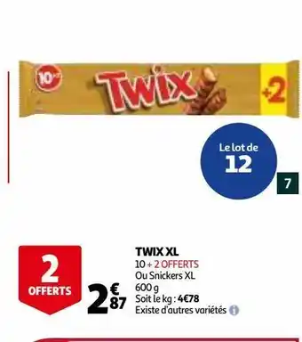 Auchan Twix xl offre