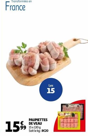 Auchan Paupiettes de veau offre