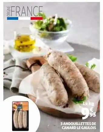 Auchan 3 andouillettes de canard le gaulois offre