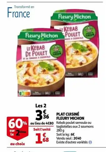 Auchan Plats cuisinés fleury michon offre