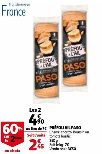 Auchan Prefou ail paso offre
