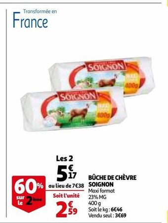 Buche de chevre soignon