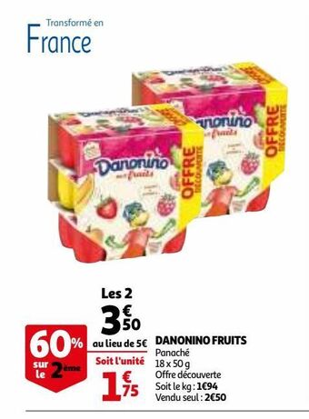 Auchan Danonino fruits offre