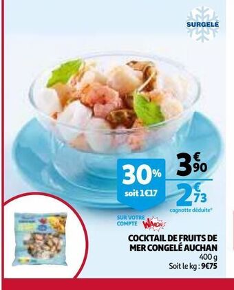 Auchan Cocktail de fruits de mer congele auchan offre