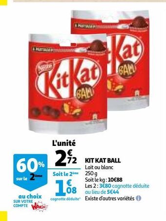 Auchan Kit kat ball offre