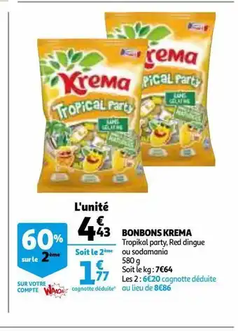 Auchan Bonbons krema offre