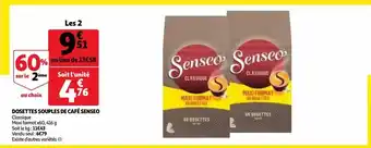 Auchan Supermarché Dosettes souples de café senseo offre