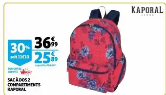 Auchan Supermarché Sac à dos 2 compartiments kaporal offre