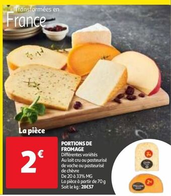 Auchan Supermarché Portions de fromage offre