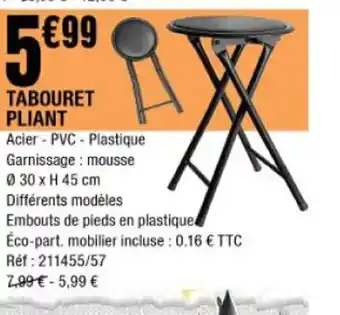 La Foir'Fouille Tabouret Pliant offre