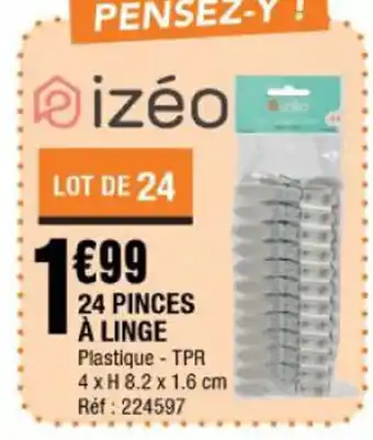 La Foir'Fouille 24 Pinces à Linge offre
