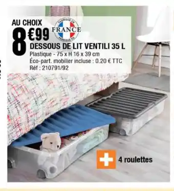 La Foir'Fouille Dessous De lit ventili 35 L offre