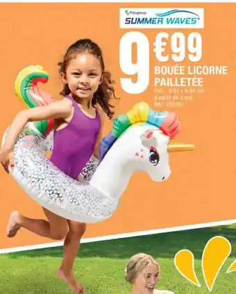 Bouée licorne pailleetée