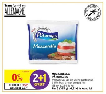 Intermarché Mozzarella pâturages offre