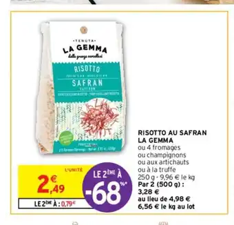 Risotto au safran la gemma