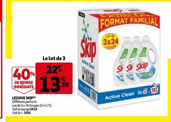 Auchan Lessive skip offre