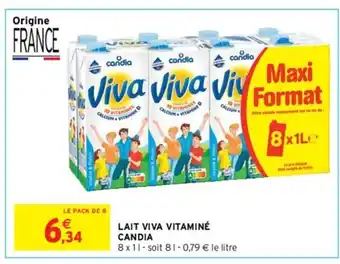 Intermarché Lait viva vitaminé candia offre