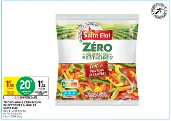 Intermarché Trio poivrons zéro résidu de pesticides surgelés saint eloi offre