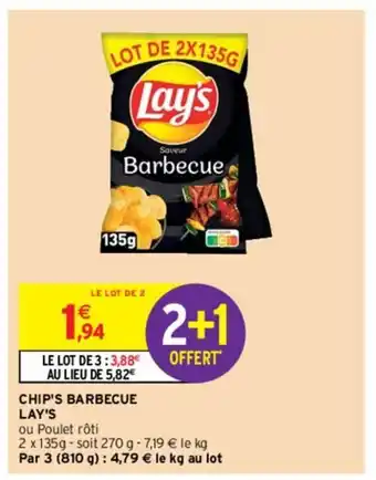 Intermarché Chip's barbecue lay's offre