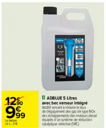 Carrefour Adblue 5 Litres avec bec verseur intégré offre