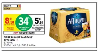 Intermarché Bière blonde d'abbaye affligem offre