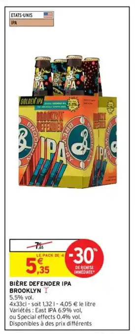 Intermarché Bière defender ipa brooklyn offre