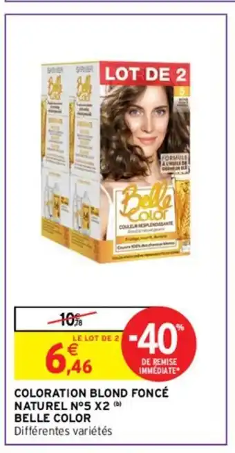 Intermarché Coloration blond foncé naturel N°5 X2 Belle color offre