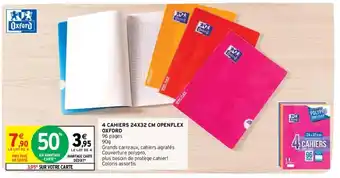 Intermarché 4 Cahiers 24x32 cm openflex oxford offre