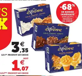 Hyper U Cones Glaces Extreme nestle offre