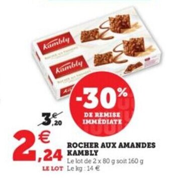 Hyper U Rocher Aux Amandes Kambly offre
