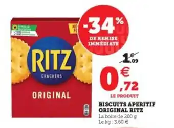 Hyper U Biscuits Aperitif Original Ritz offre
