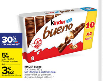 Carrefour Kinder Bueno offre