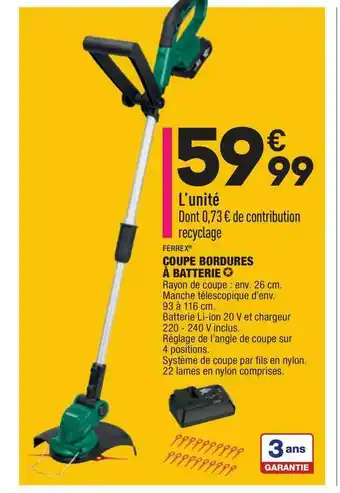 Coupe Bordures Ă Batterie