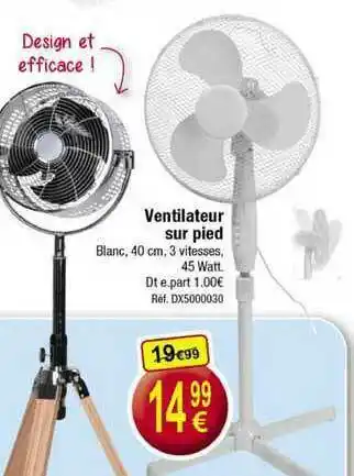 Kandy Ventilateur Sur Pied offre