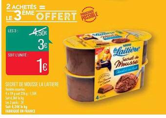 Match Secret de mousse la laitière offre