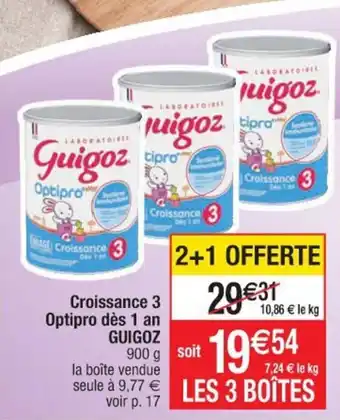GUIGOZ croissance 3 optipro dĂšs 1 an
