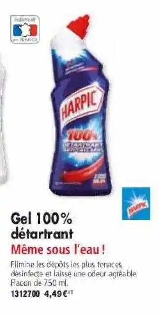 Plein ciel Gel 100% détartrant offre