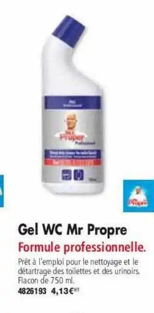 Plein ciel Gel wc mr propre offre